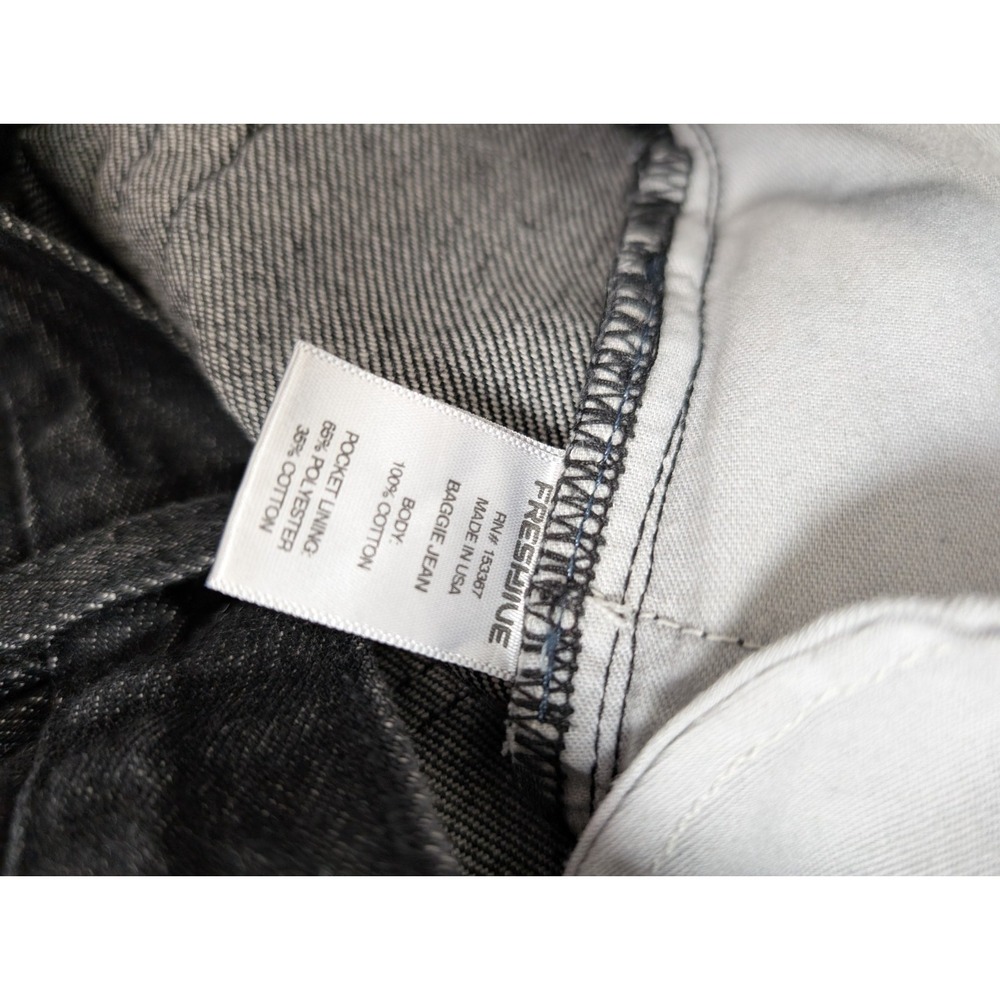 Fresh Jive Jeans Mens Size 32 Black High Rise Baggy‎ Denim Pants Skater USA VTG - Picture 7 of 16